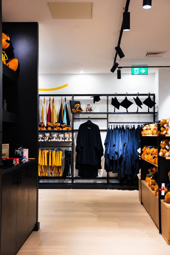 The Grad Shop commercial retail fitout by Total Fitouts Sydney South East